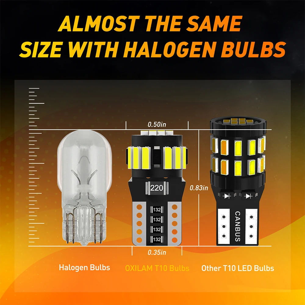 OXILAM 10-Pack T10 W5W LED Canbus Bulbs (194) for Mercedes-Benz