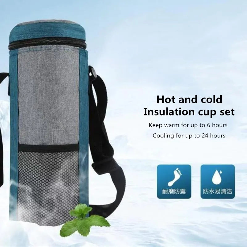 Summer Travel Portable Thermal Insulated 1.5L Bottle Cooler Bags Camping Accessories Insulated Water Bottle Warmer