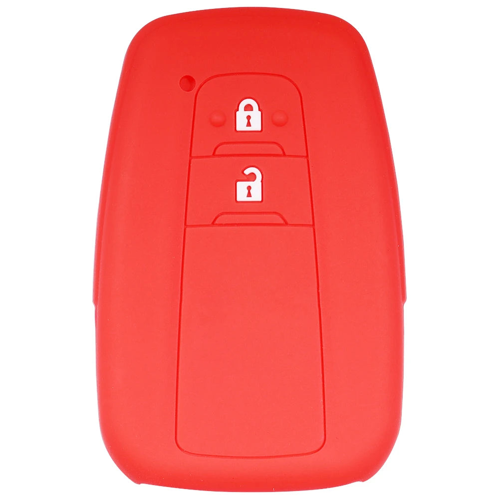 Lcyam Key Fob Cover Case Remote Protector Smooth Silicone Fits for Toyota Rav4 Corolla Camry Hilux Car Accessories Key Cover