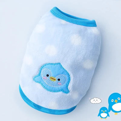 Cute Dog Winter Vest — Soft Flannel Puffer Jacket for Small Cats & Dogs