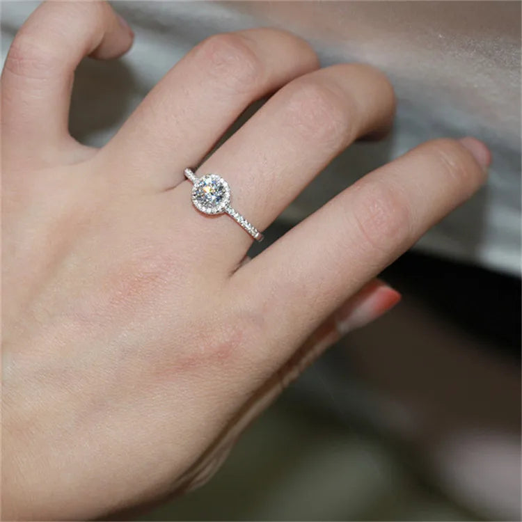 Cubic Zirconia White Gold Ring for Women - Bridal & Wedding