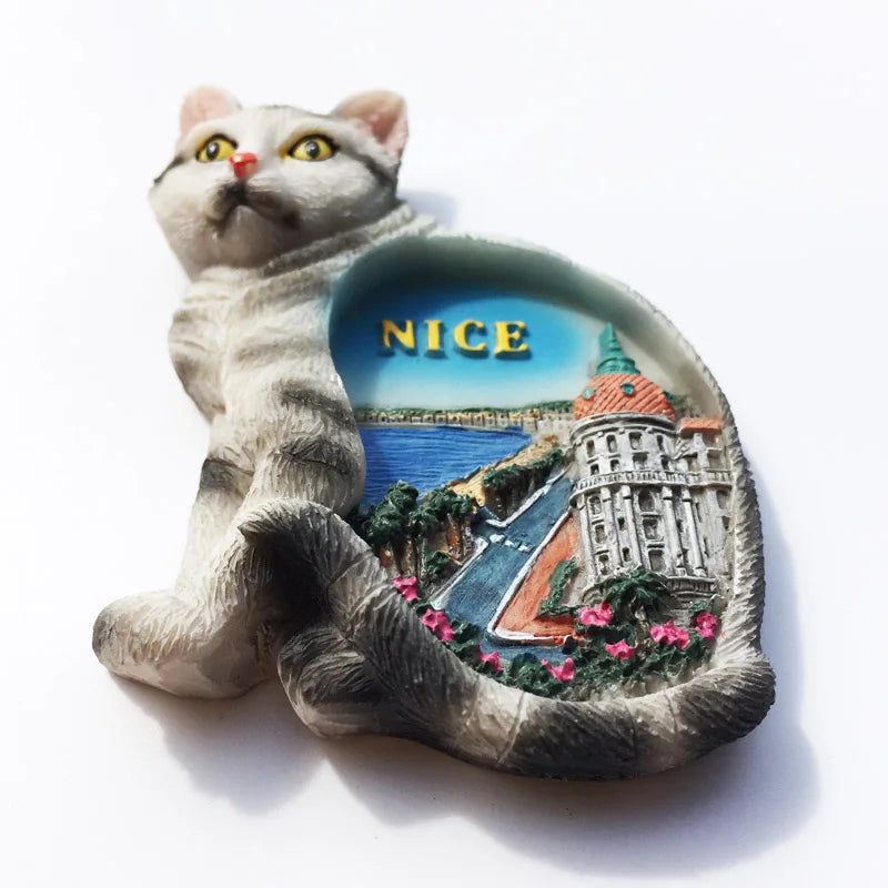 France  Paris Fridge Magnet Souvenir Carcassonne Cannes Imanes Para Riviera Arch of Triumph NICE Magnetic Stickers Home Decor