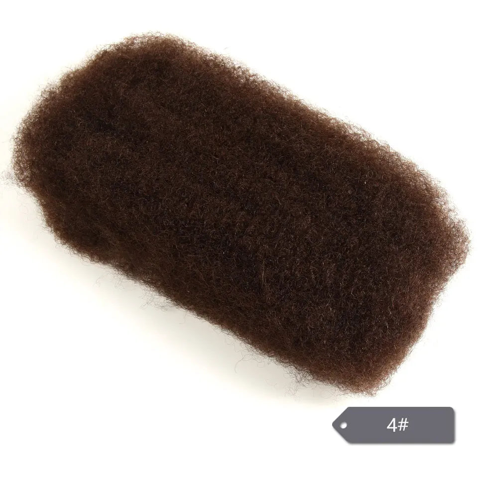 Sleek Afro Kinky Bulk Human Hair For Braiding Twist Peruvian QVR Remy Bulk Hair For Dreadlock Natural Color African Braids Hair