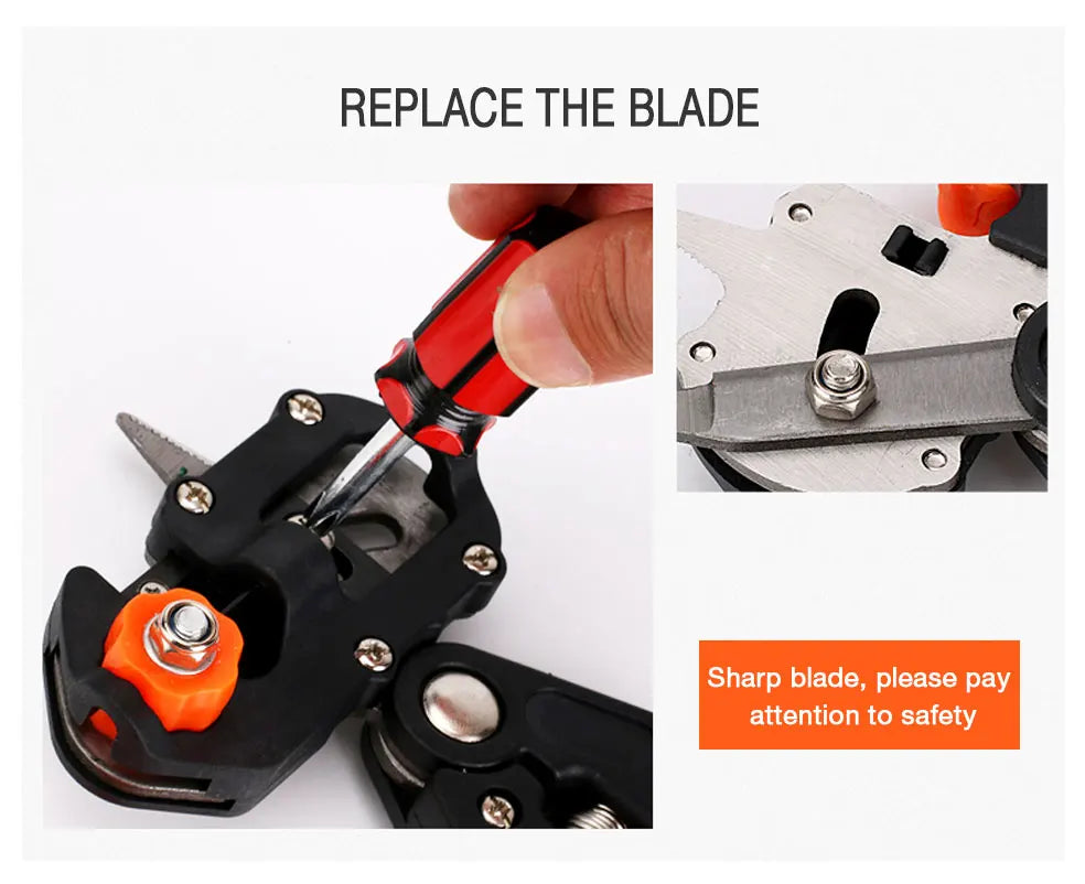 DTBD Garden Grafting Tool Suit Farming Pruning Shears Scissor Fruit Tree Vaccination Secateurs Pruning Garden Tool and Tape