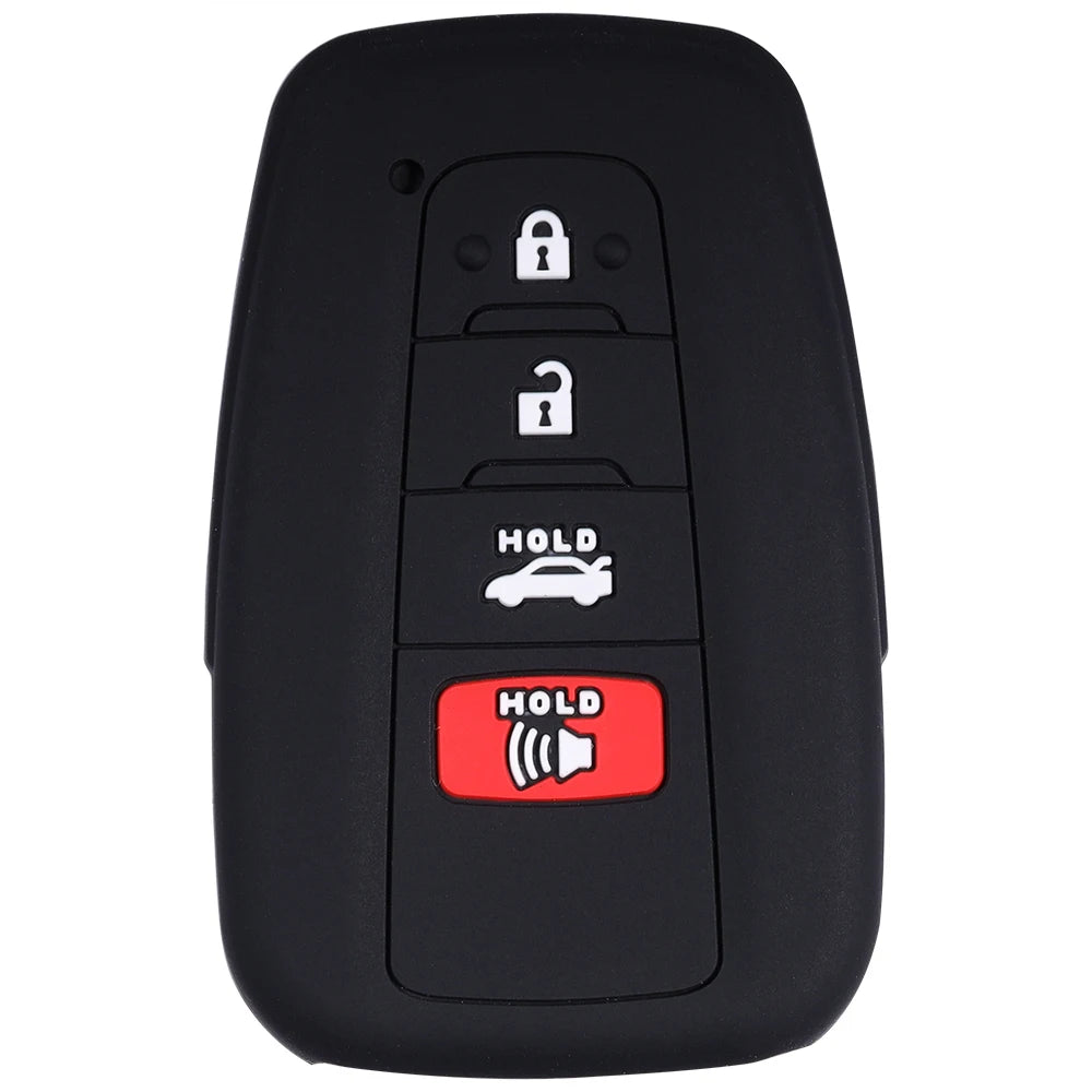 Lcyam Key Fob Cover Case Remote Protector Smooth Silicone Fits for Toyota Rav4 Corolla Camry Hilux Car Accessories Key Cover