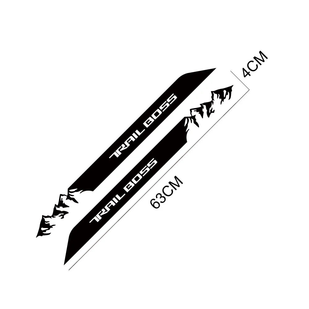 Pickup Hood Side Stickers For Chevrolet Silverado Trail Boss Graphics Truck Vinyl Covers Mountain Decor Decal Auto Accessories