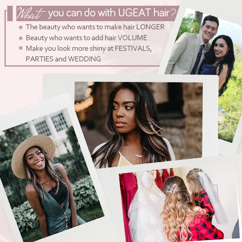 Ugeat I Tip Hair Extensions Pre Bonded Hair Remy Fusion Hair 14-24 Inch 40g/80g Straight Stick Tip Human Hair