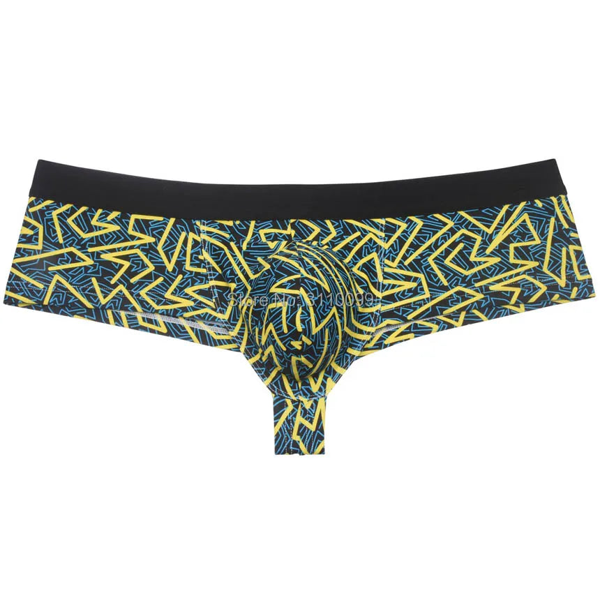 Men's Flowery Bulge Boxer Underwear Shiny 1/2 Coverage Cheeky Pouch Trunks Hot  Bikini Boxers Shorts