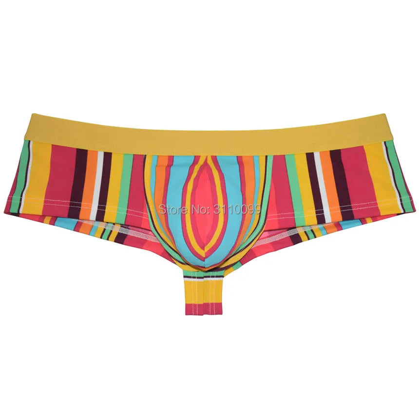 Men's Flowery Bulge Boxer Underwear Shiny 1/2 Coverage Cheeky Pouch Trunks Hot  Bikini Boxers Shorts