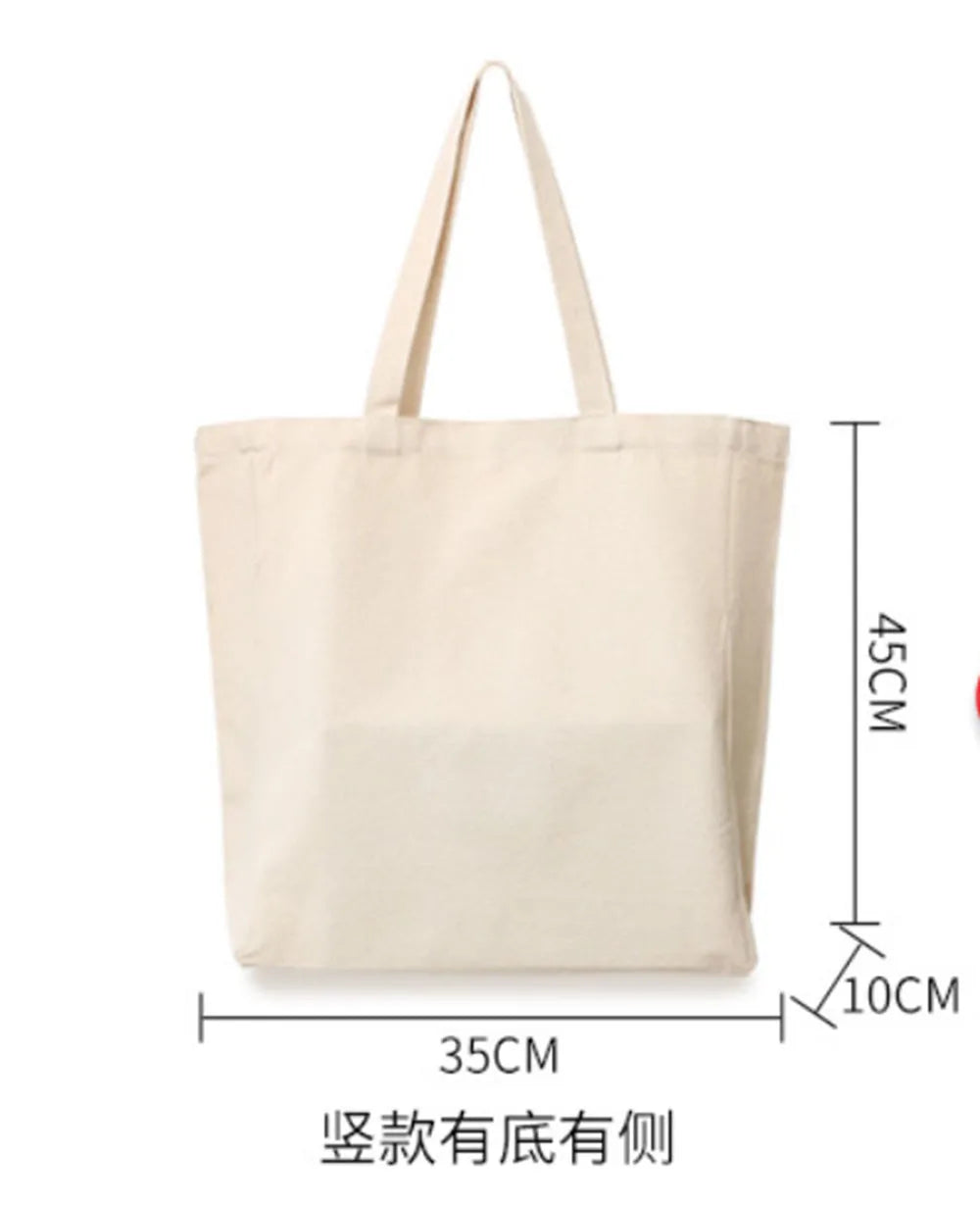 Canvas Bag Storage Bag Grocery Bag Eco-Friendly foldable Bag folding Pocket Tote Portable Shoulder Handbags Food Shopping bag