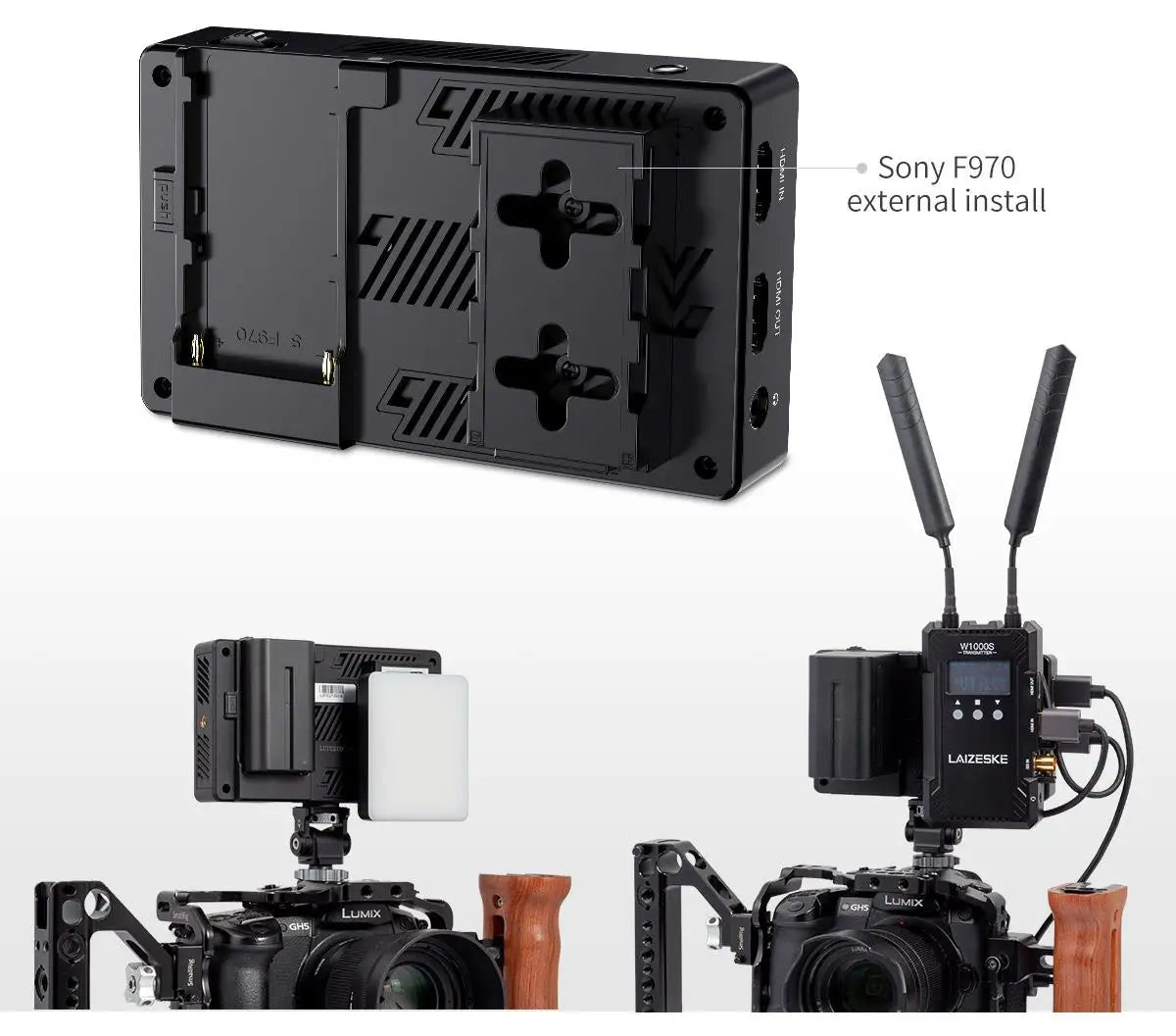 FEELWORLD 5.5 Inch 3000nit Ultra Bright Touch Screen Camera DSLR Field Monitor 4K HDMI Instal Kit for  Gimbal Rig Youtube LUT5