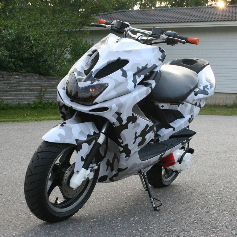 Arctic Snow Black Camo Vinyl Car Wrap Film Camouflage Vinyl Wrapping Sticker Console Computer Laptop Scooter Motorcycle