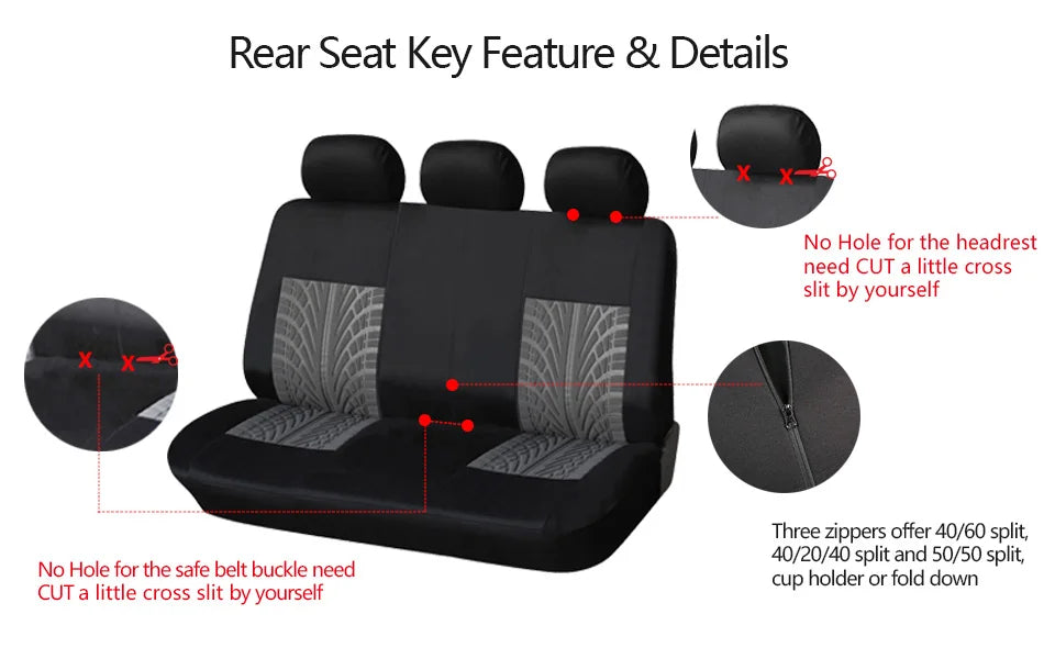 Brand Embroidery Car Seat Covers Set Car Organizer Universal For golf 4 For Citroen C4 For izh 2126 For Hyundai Ai 20 For Honda