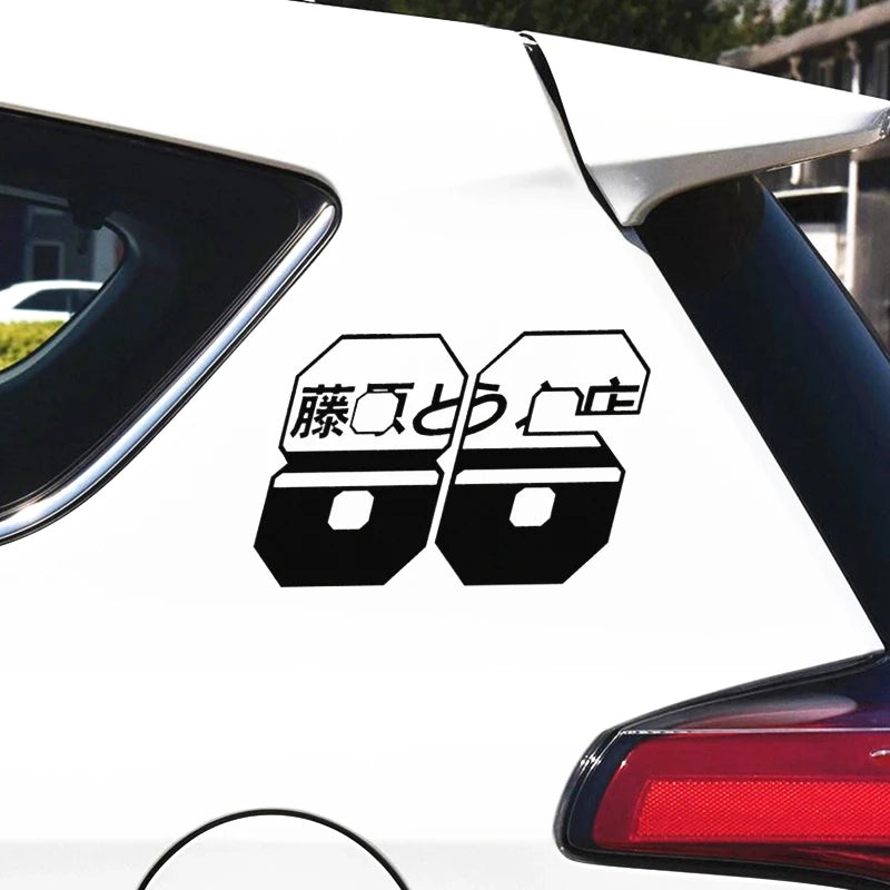 Car Stickers AE86 Initial D Racing Drift Reflective Decals For Toyota Corolla Cross Windshield Fuel Tank Cap Bumper Trunk