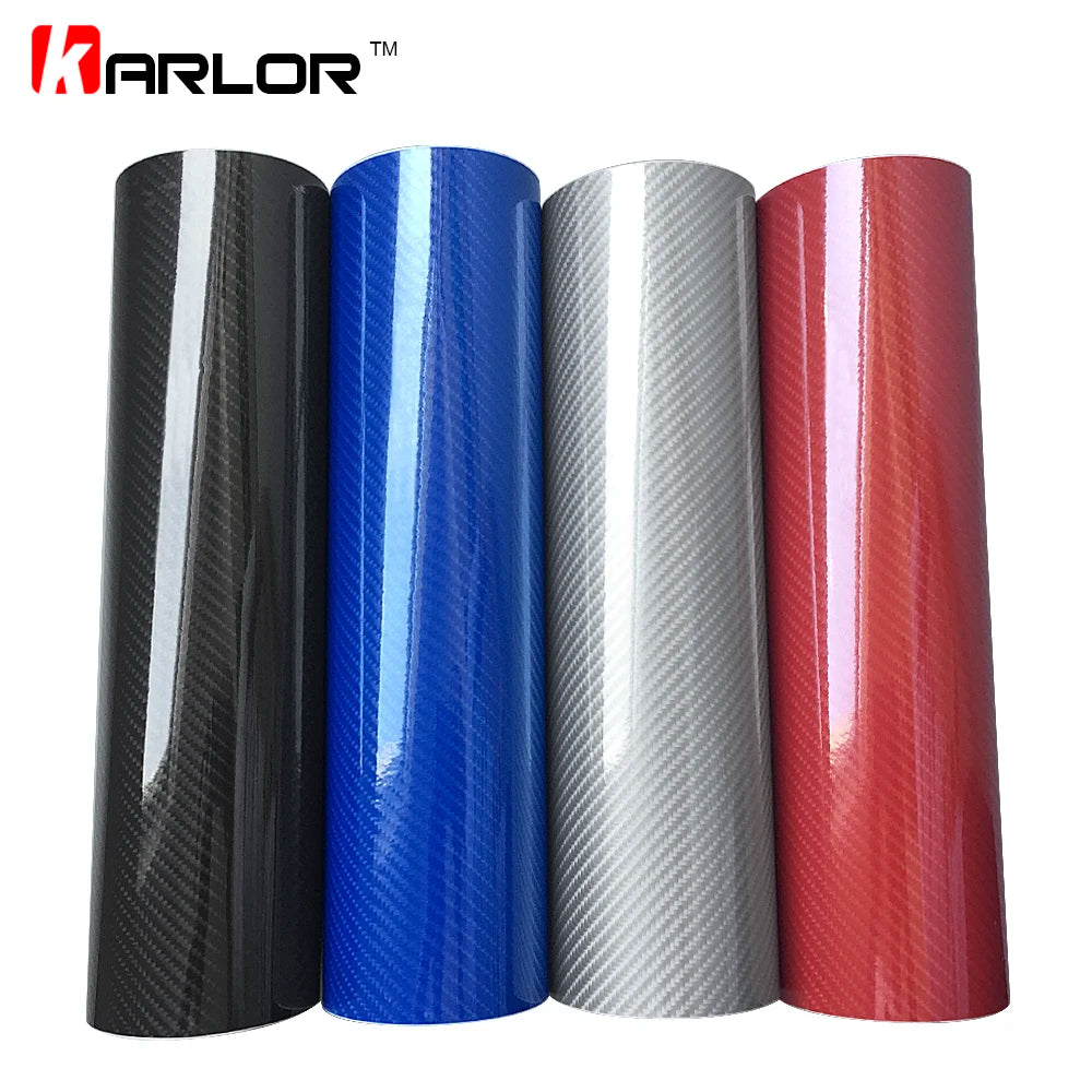 Car Styling 50*200cm DIY High Glossy 5D Carbon Fiber Vinyl Wrap Film Motorcyle Automobiles Car Sticker And Decals Accessories