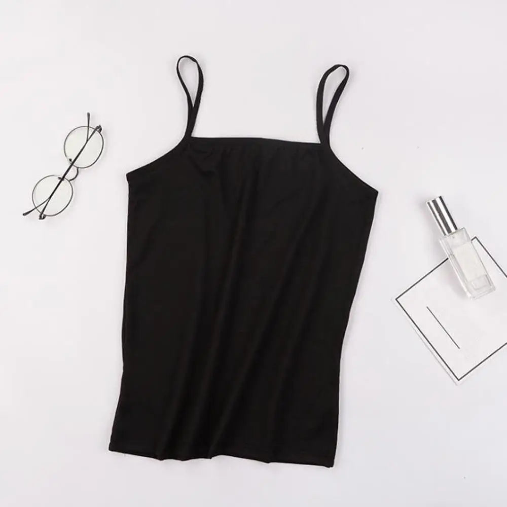 Summer Tank Top Women Sexy Slim Camisole Spaghetti Strap Cotton Vest Breathable Female Undershirt Camis Tank Tops for Women