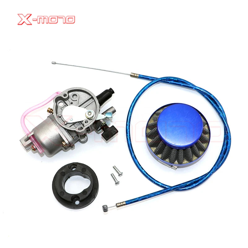 Pocket Bike 47cc 49cc engine carb carburetor with Pod Air Filter 2 stroke for Mini Quad ATV Dirt Bike MiniMoto Go Kart Buggy