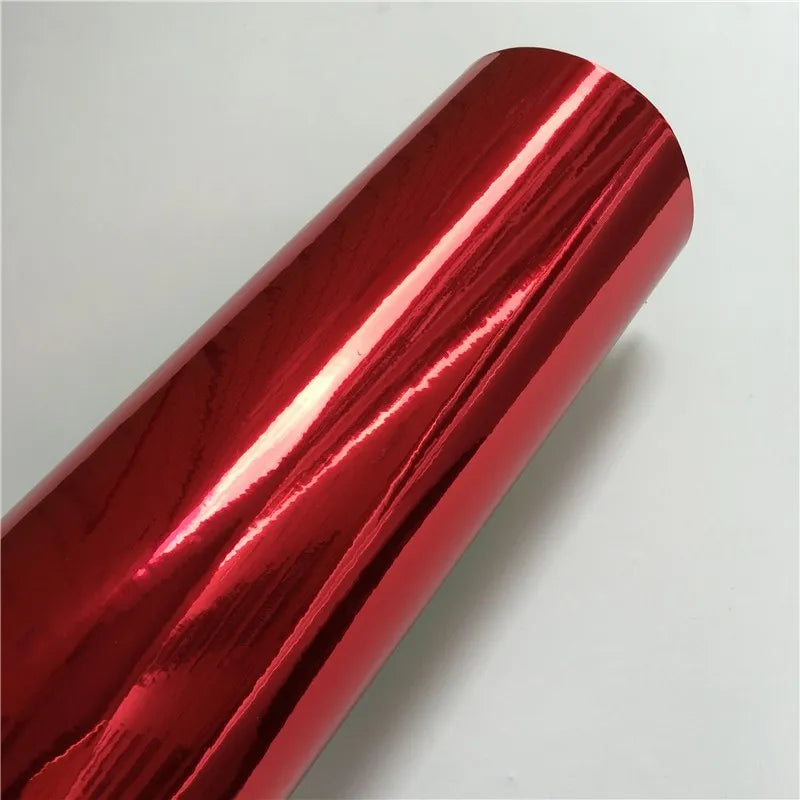 Glossy Silver Mirror Chrome Vinyl Film Wrap Car Wraps Foil Car Sticker Bubble Free