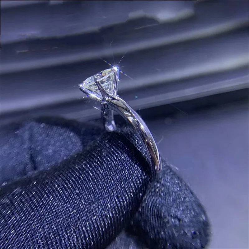 Cubic Zirconia White Gold Ring for Women - Bridal & Wedding
