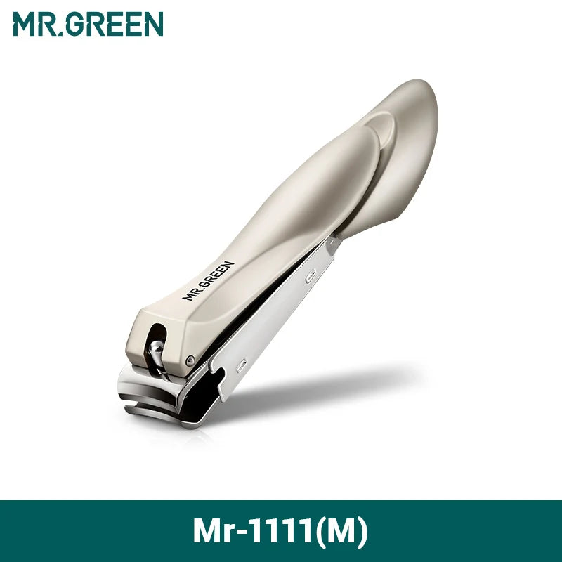 MR.GREEN Professional Nail Clipper Set – Anti-Splash Stainless Steel Fingernail & Toenail Cutter | Ergonomic Bionic Design Manicure & Pedicure Tool
