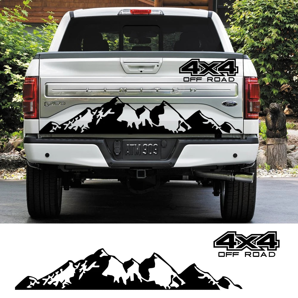 4x4 Off-Road Graphic Vinyl Decal – Compatible with Ford Ranger Raptor, Isuzu D-Max, Nissan Navara, Toyota Hilux
