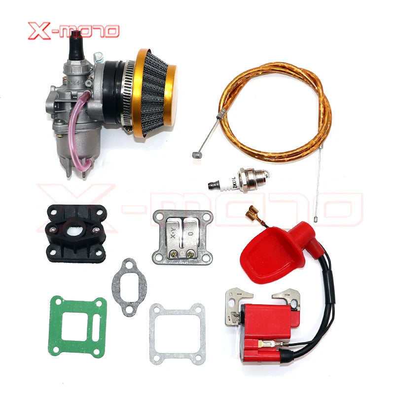 Pocket Bike 47cc 49cc engine carb carburetor with Pod Air Filter 2 stroke for Mini Quad ATV Dirt Bike MiniMoto Go Kart Buggy