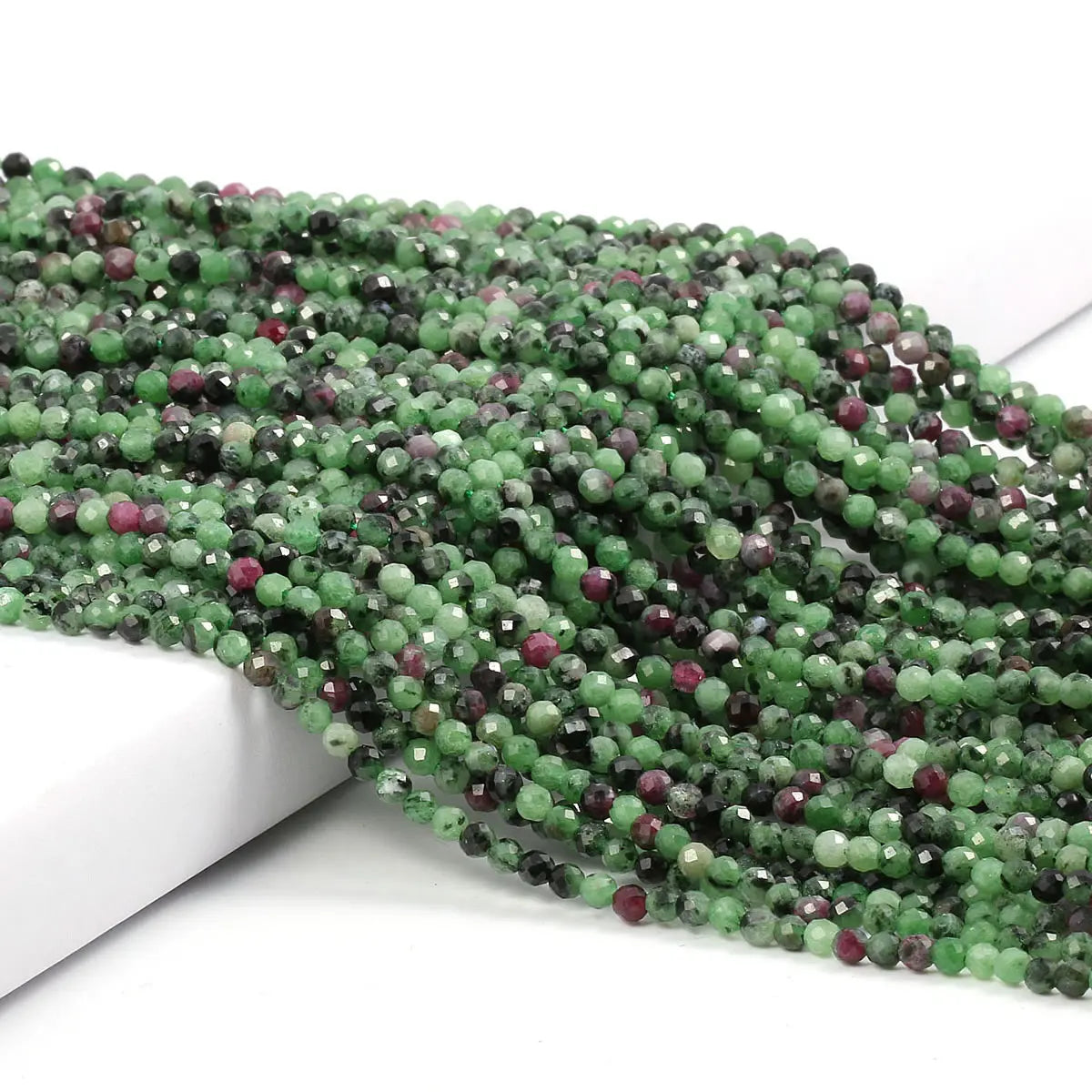 Natural Gem Stone Garnet Beaded 2 3mm Small Faceted Loose Beads for DIY Bracelet Necklace  Jewelry Making Accessories 15''