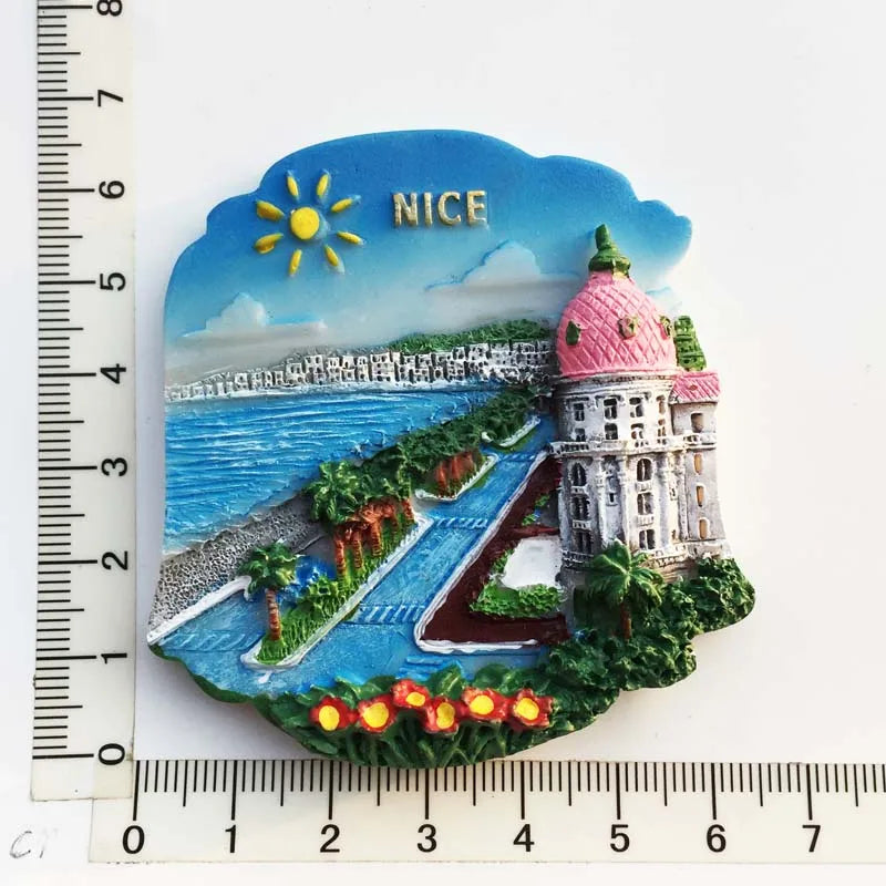 France  Paris Fridge Magnet Souvenir Carcassonne Cannes Imanes Para Riviera Arch of Triumph NICE Magnetic Stickers Home Decor