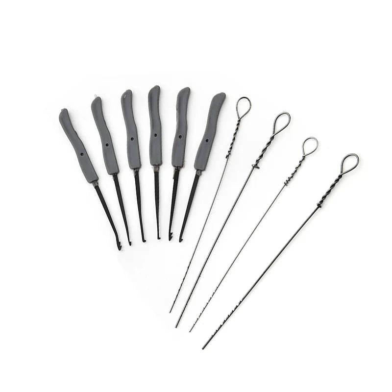 12PCS NAIERDI Lock Pick Set Locksmith Supplies Broken Key Auto Extractor Remove Hooks Stainless Steel DIY Hand Tools Hardware