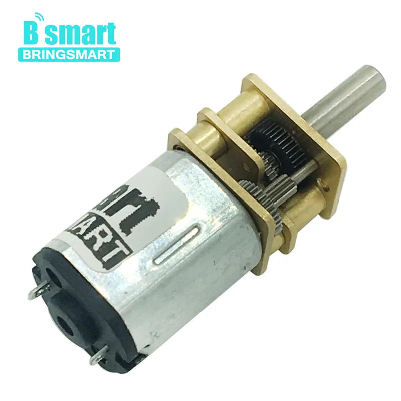 1pc Bringsmart N20 Micro motor Electric gearbox motor 3v 6v 12v 15/30/50/60/100/200/300/500/600/1000/1500rpm Customized D Shaft