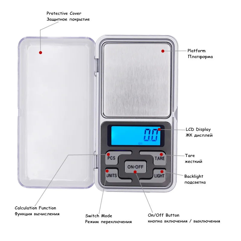 Portable Mini Jewelry Scale High Precision Antique Electronic Weighing Tea Household Gold Weight