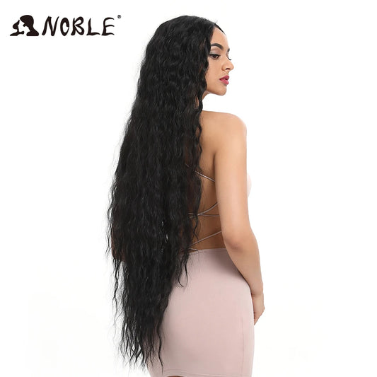 Synthetic Lace Front Wig for Black Women – Long Curly Blonde Ombre 42" - photo 4