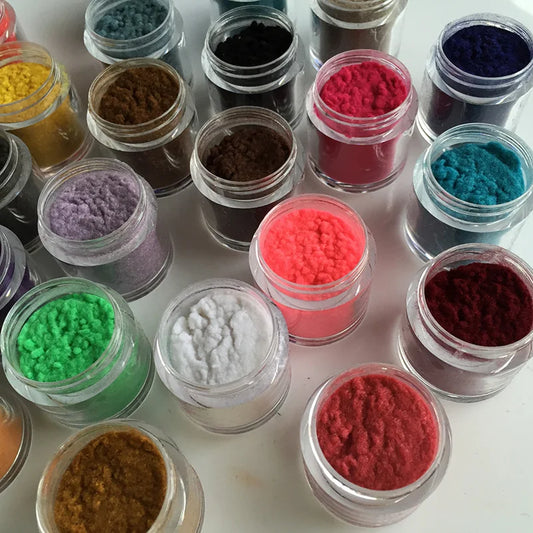18 Color Velvet Flocking Nail Powder - 10ml Bottles for DIY Nail Art
