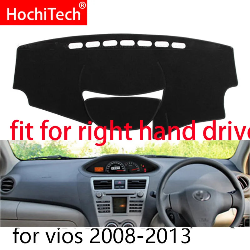Right Left Hand Drive Car Dashboard Covers Mat Shade Cushion Pad Carpets Accessories For Toyota Vios 2008 2009 2010 2011-2013