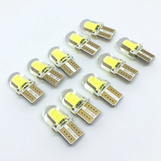T10 LED Bulbs Cold White 10-Pack – 194/168/W5W COB Car Interior