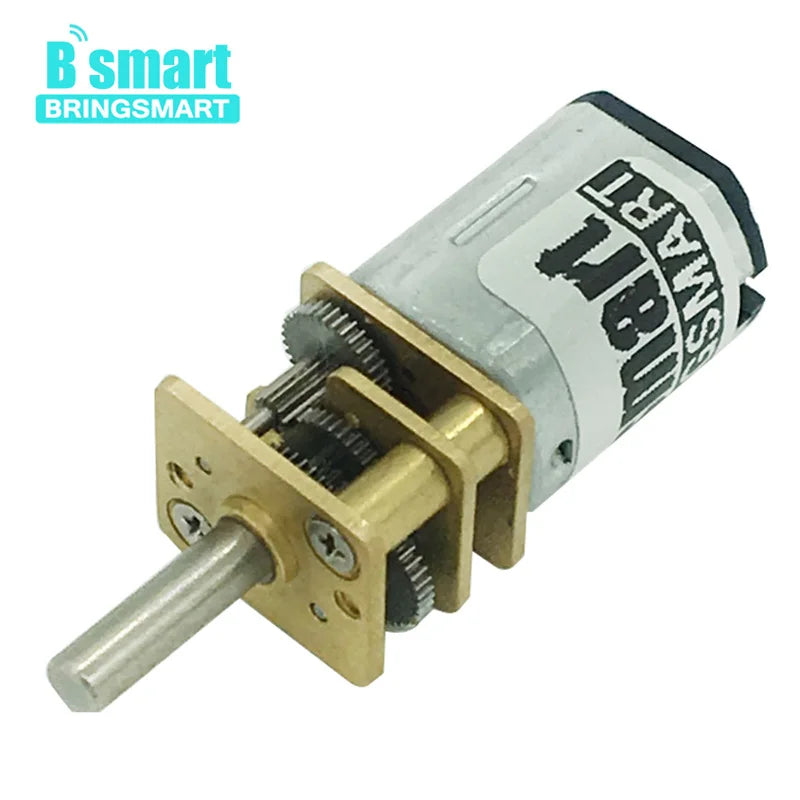 1pc Bringsmart N20 Micro motor Electric gearbox motor 3v 6v 12v 15/30/50/60/100/200/300/500/600/1000/1500rpm Customized D Shaft