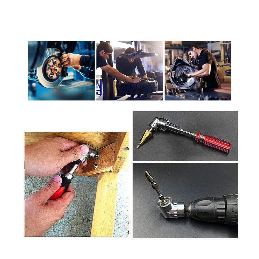 1pc 105 Degree Angle Extension Screw Driver Socket Holder Adapter Adjustable Bits Nozzles for Screwdrivers Bit Right Angle Head