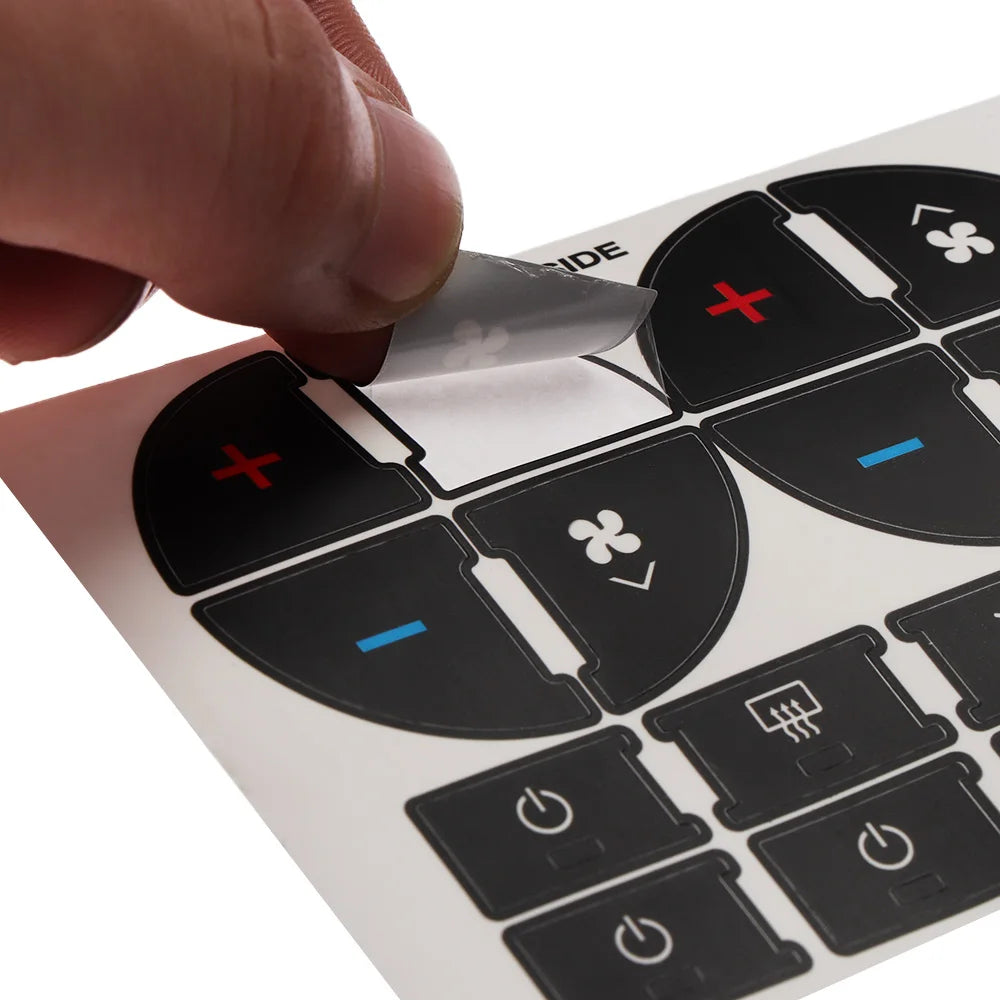 Climate Control AC Button Repair Stickers — Chevrolet Tahoe, Suburban, Avalanche, Silverado & GMC Yukon