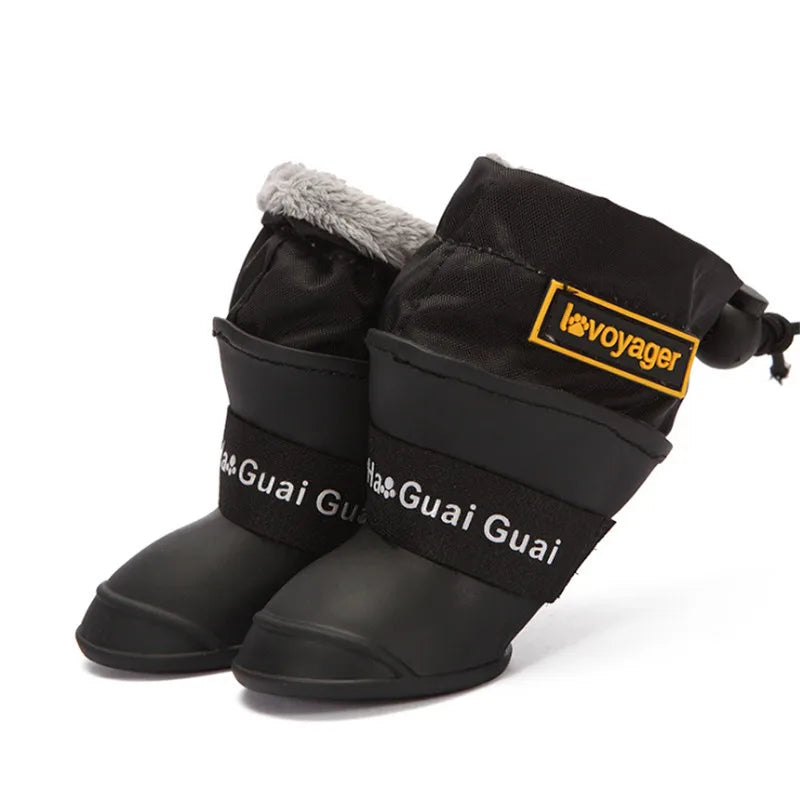 Fleece-Lined Dog Snow Boots - Adjustable Anti-Slip Booties for Small Dogs - photo 8