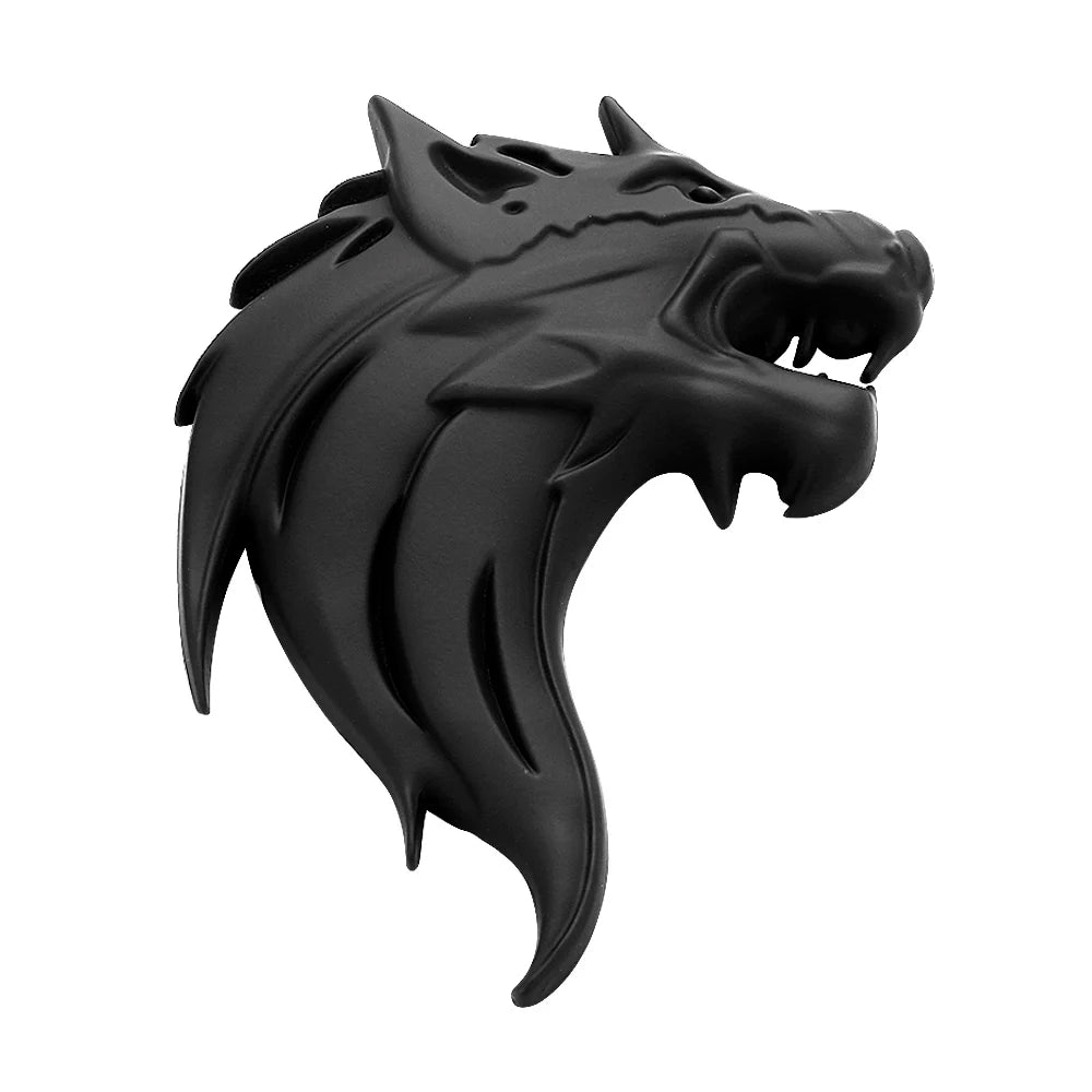 Wolf Wolverene Head 100% 3D Metal Car Auto Motorcycle Logo Emblem Badge Sticker DIY NEW Gun Silver Bronze 3 Colors Car-Styling