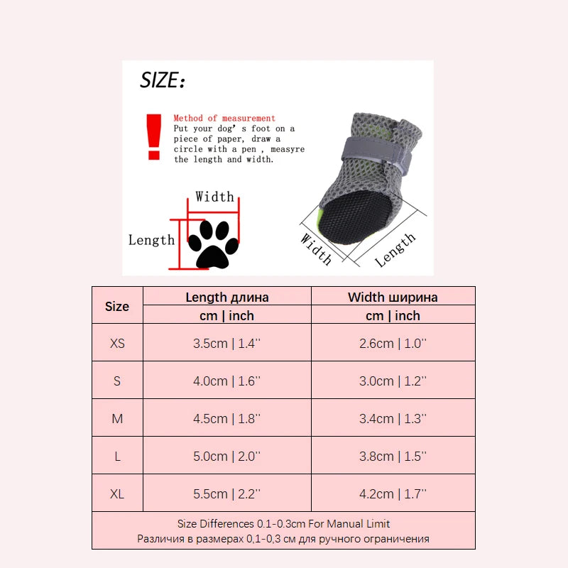 Leopard Print Dog Boots Set of 4 - Warm Winter Shoes for Small Breeds - photo 6