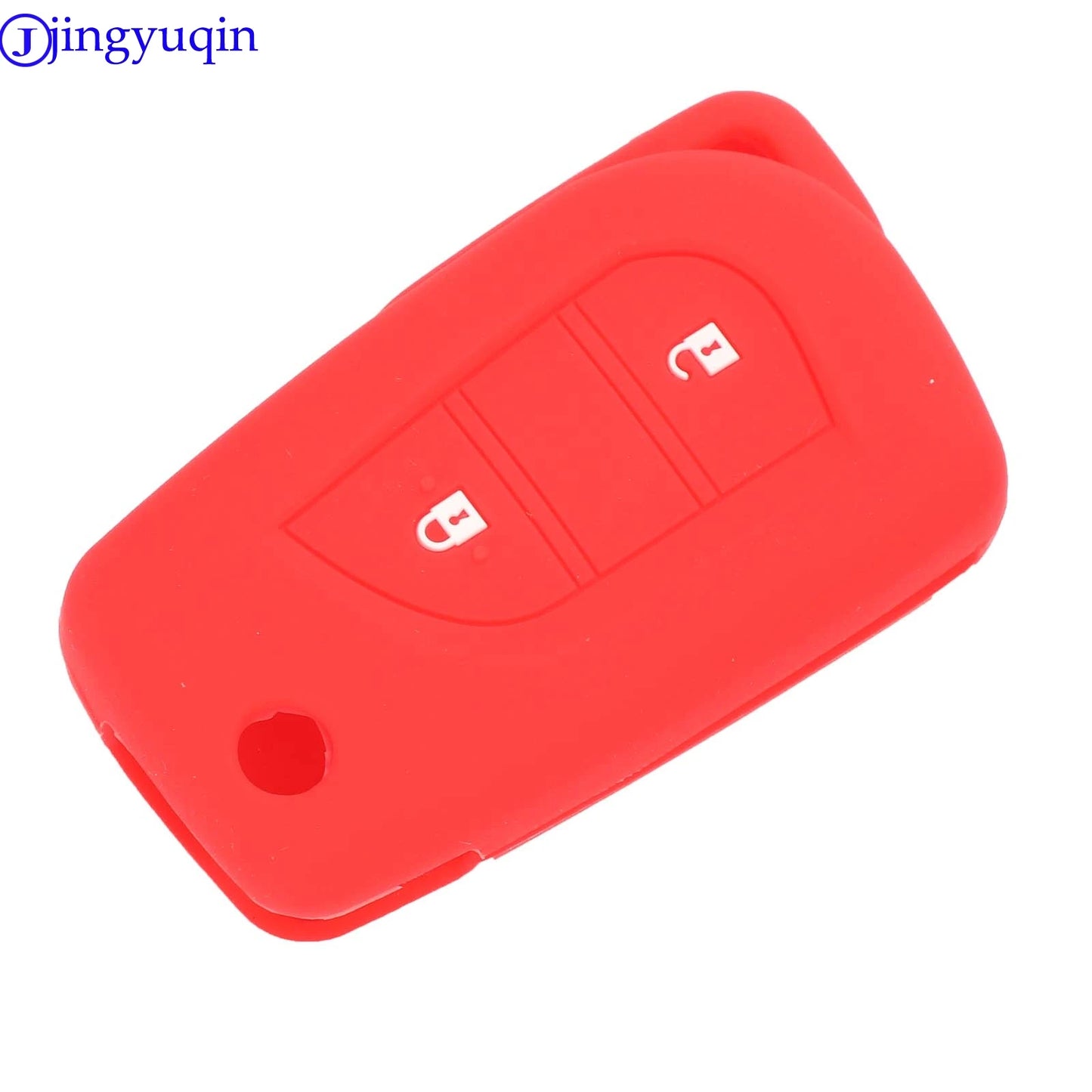 jingyuqin 2B Remote Key Silicone Cover Case For Toyota Yaris Camry Corolla Prado REIZ Crown RAV4 Hilux Folding Flid