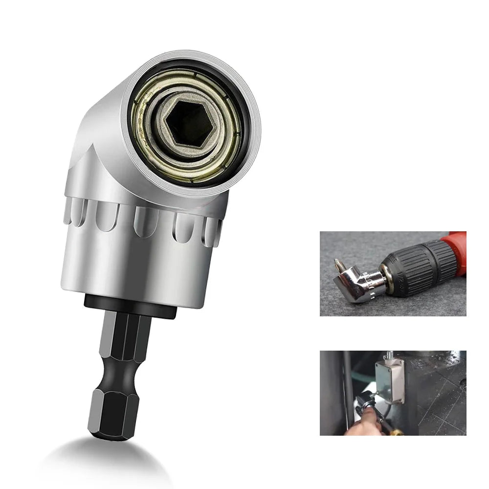 1pc 105 Degree Angle Extension Screw Driver Socket Holder Adapter Adjustable Bits Nozzles for Screwdrivers Bit Right Angle Head