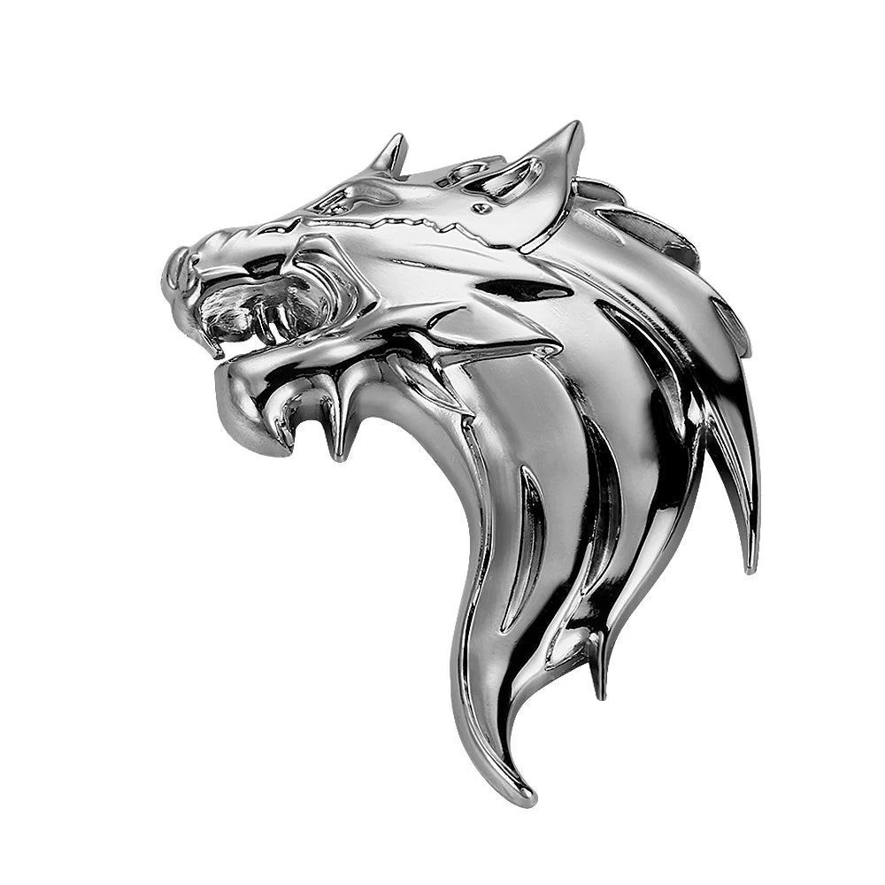 Wolf Wolverene Head 100% 3D Metal Car Auto Motorcycle Logo Emblem Badge Sticker DIY NEW Gun Silver Bronze 3 Colors Car-Styling