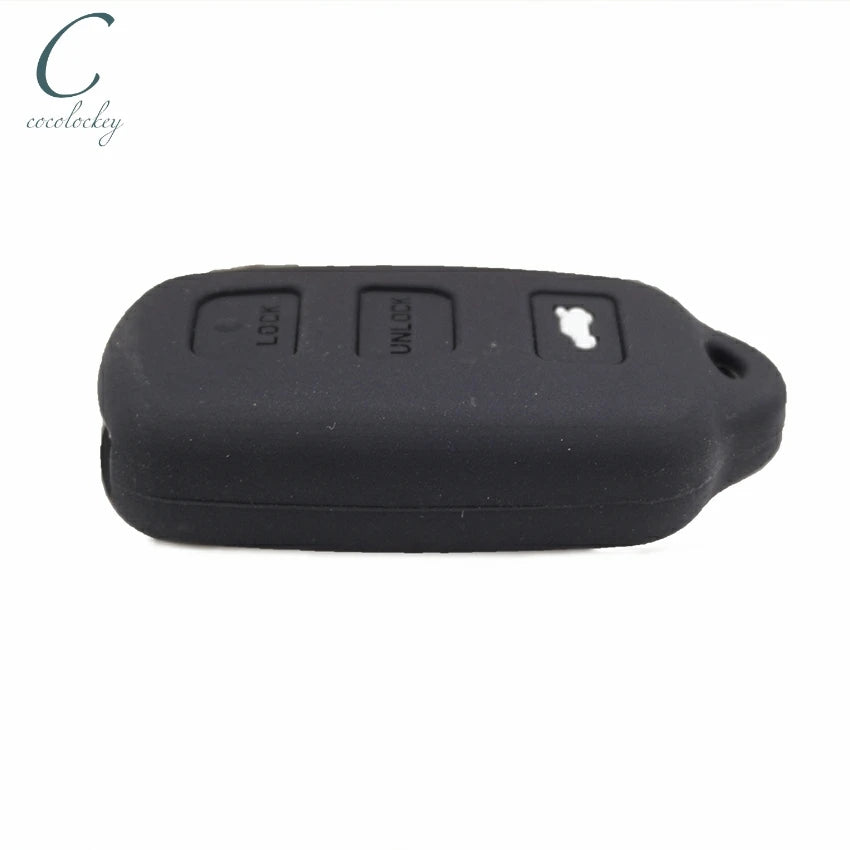 Cocolockey Silicone Key Cover Case Fob for toyota corolla camry matrix For pontiac vibe 3Button Remote Key Case for Car