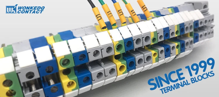 10Pcs UK 2.5 Terminal Block UK2.5B Screw Connection Connect Strip 2.5B 2.5mm² Cable Electrical Din Rail Wire Connector