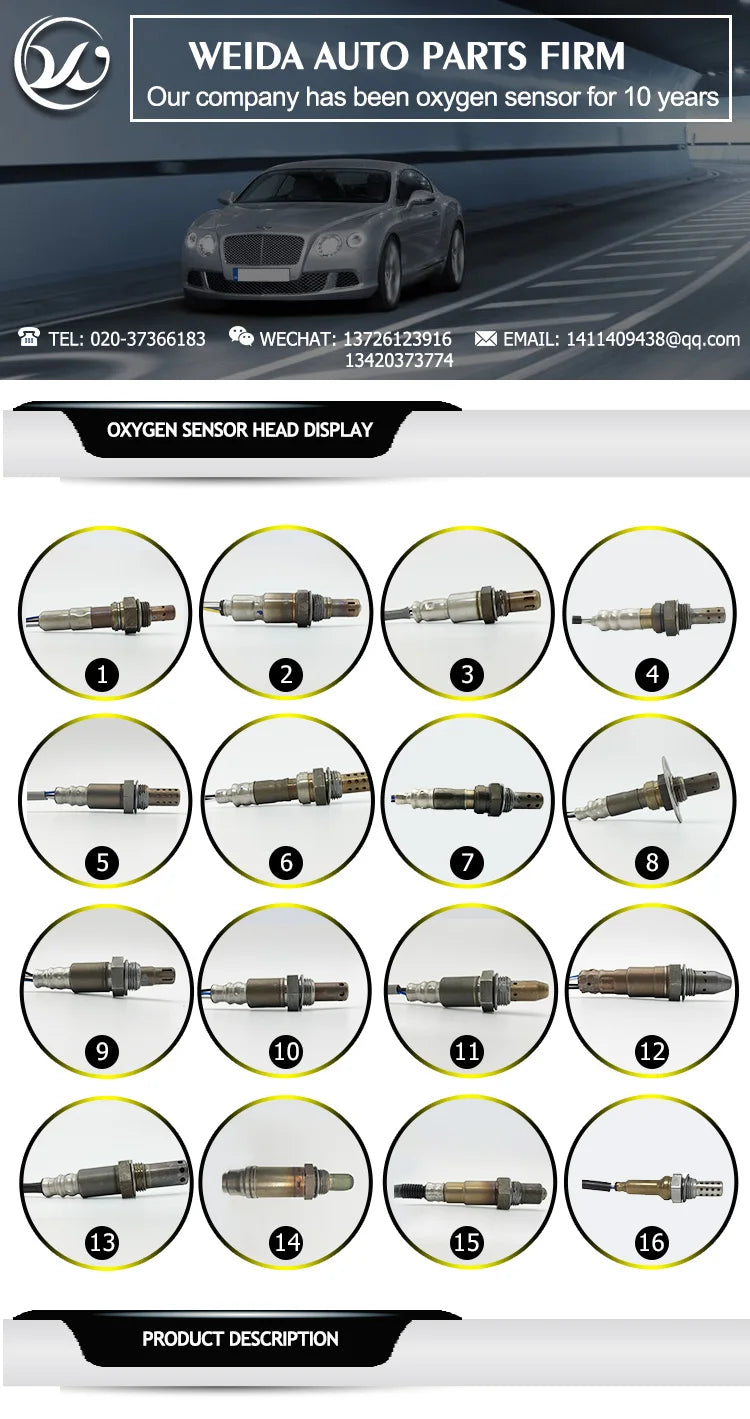 Lambda Oxygen Sensor For Skoda 99-05 VW jie da 1.8L-L4 Part No# 0 258 007 351 0258007351 1K0998262D 234-5112