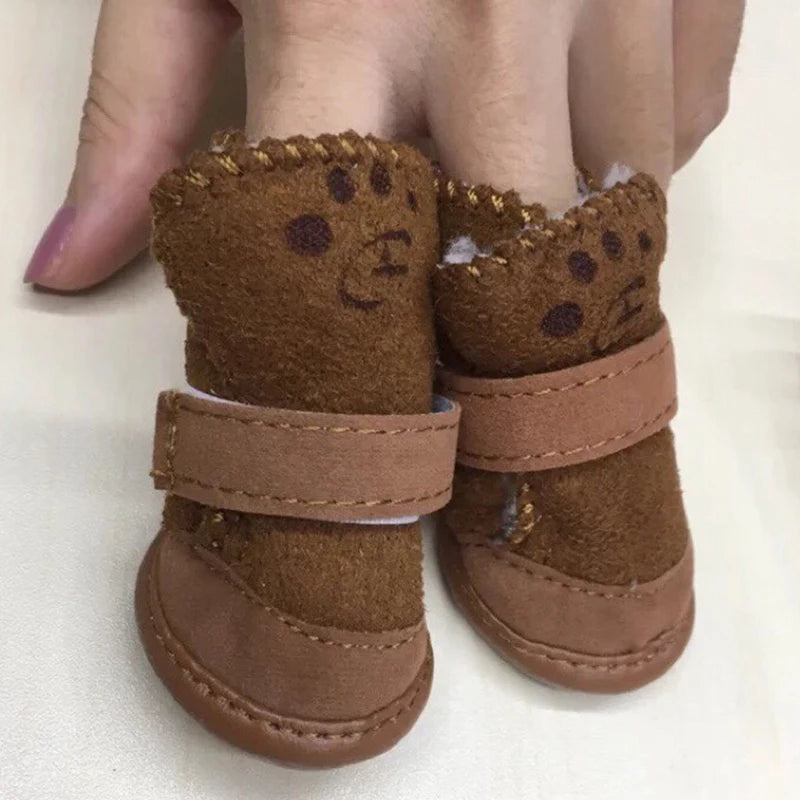 Warm Winter Pet Snow Boots - Non-Slip Shoes for Small Dogs and Cats - photo 5