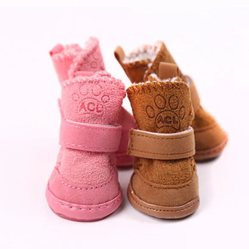 Warm Winter Pet Snow Boots - Non-Slip Shoes for Small Dogs and Cats - photo 3