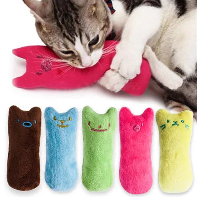 Thumb-Shaped Catnip Chew Toy - Plush Teeth Grinding Cat Toy